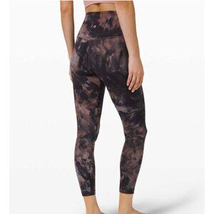 Lululemon Align Pant 25" Size 4 Diamond Dye Graphite Grey Pink Nulu HR Like New